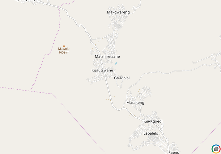 Map location of Rietfontein